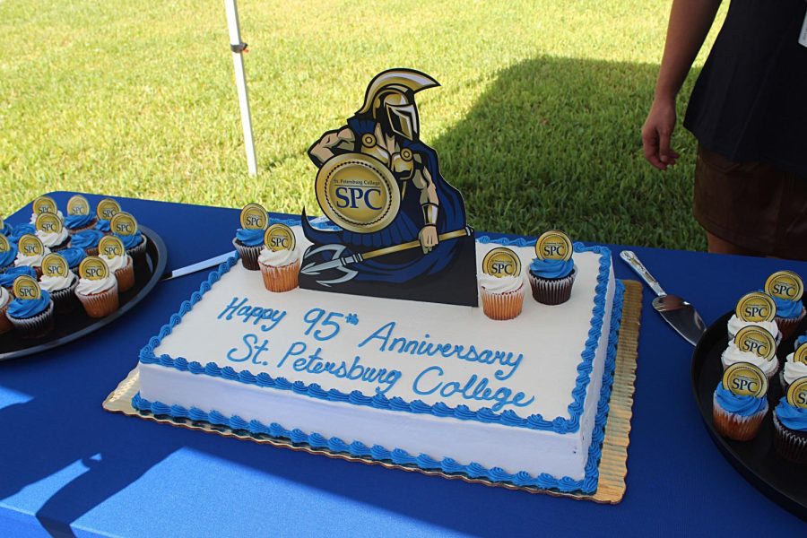 The SPC day anniversary cake is set up before the cake cutting ceremony on Sept. 12.