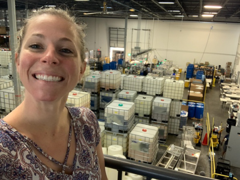 Melissa Ostrowski poses behind the scenes at the Cirkul facility in Tampa, Fl.