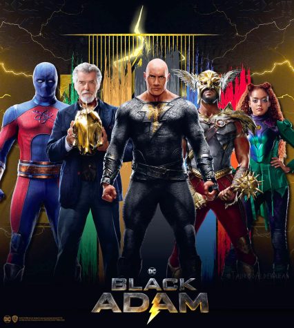 Promotional poster for Black Adam, a DC movie that premiered Oct. 21.