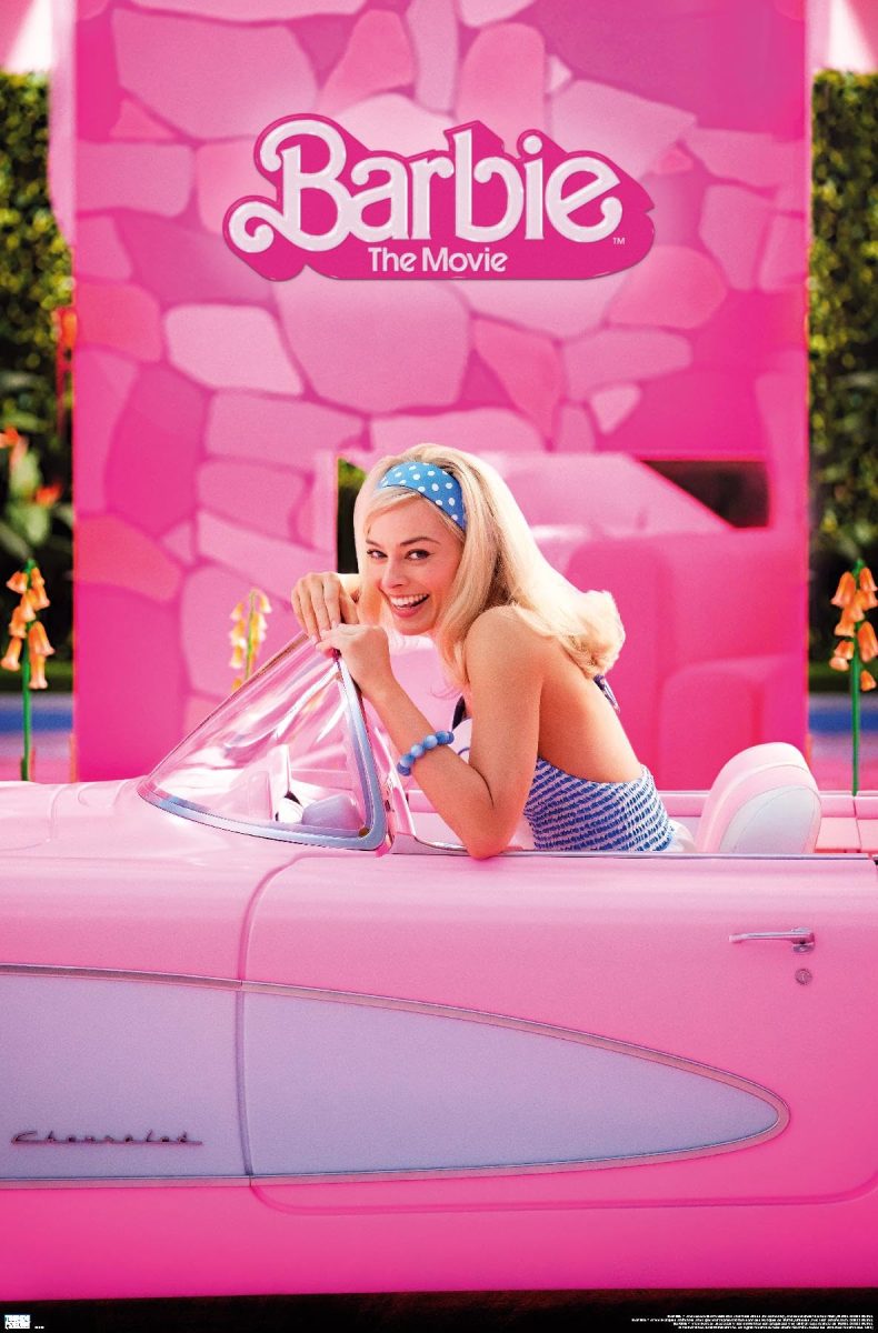 Trends International Mattel Barbie: The Movie - Barbie Car Wall Poster