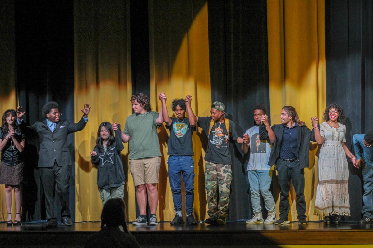 The+Lakewood+High+School+Drama+Club%2C+bows+on+April+5th+after+they+performed+the+Variety+Show.+The+Variety+show+was+student-produced+skits.