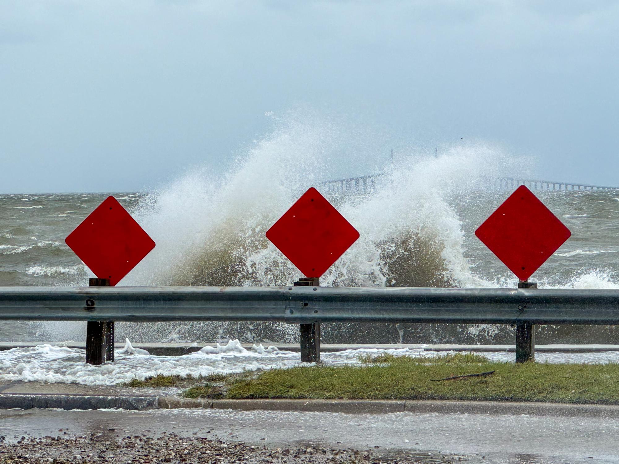 Local streets start to flood before the storm even hits.