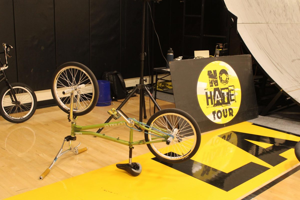 A bike sits near a ramp. For 25 years, pro BMX athletes have lent their talents and experiences to teach kids valuable life lessons.