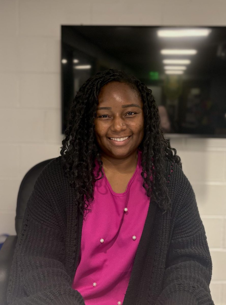 Jasmine Ash, Lakewood High School's  new College and Career Cordninator in the College and Career Center in the Media Center on Feb. 19.